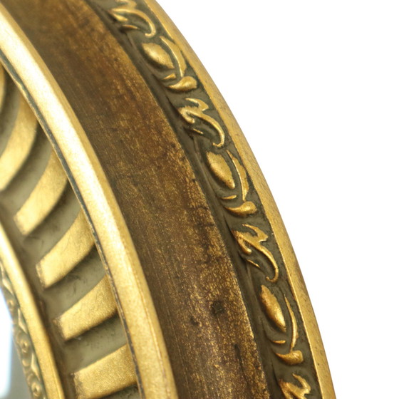 Image 1 of Specchio rotondo in legno da maggiordomo Occhio di strega