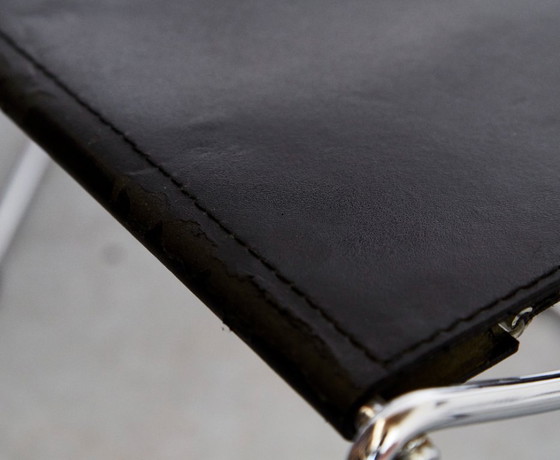 Image 1 of Leder-Esszimmerstühle von Giandomenico Belotti für Alias, 1980er Jahre, 4er-Set