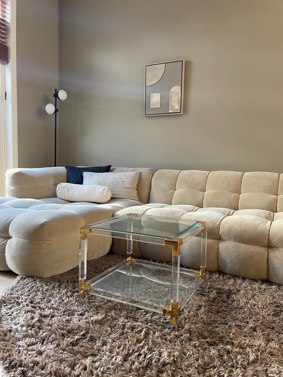 Image 1 of Vintage Coffee Table With Gold Details