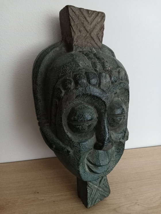 Image 1 of Maschera da parete in legno verde dal Camerun / Africa