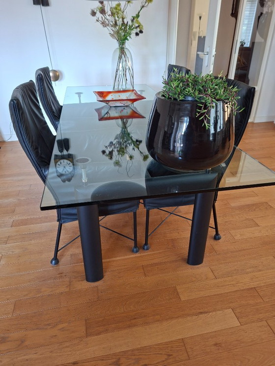 Design Tempered Glass Table – Cassina, Dining tables, Metal (photo 5 of 6)