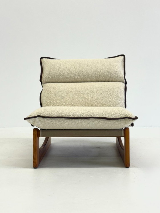 Image 1 of Italienischer Sessel von Ibisco aus weißem Bouclé