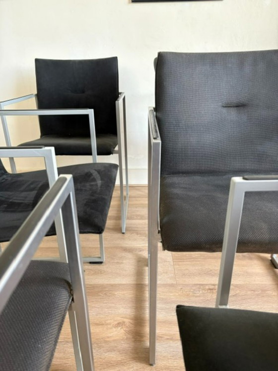4 x Alcantara Arco Frame + 2x Arco Frame XL fabric (free) – Dining chairs, Metal, Textile (photo 5 of 7)