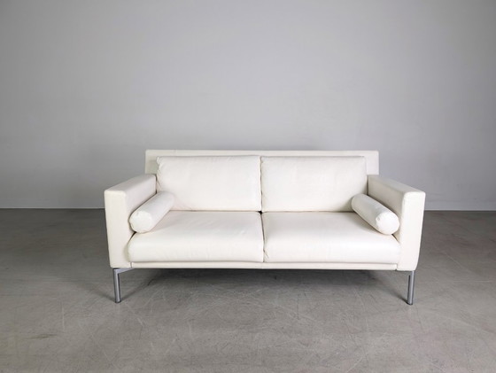 Image 1 of 2x Original Walter Knoll Zweisitzer Sofa Design Couch Jason Leder