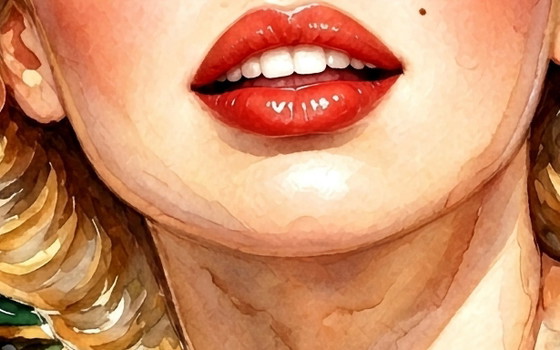 Peinture Aquarelle Marilyn Monroe - (60x60 Cm), Peintures et dessins, Toile, Multicolore (photo 4 sur 5)