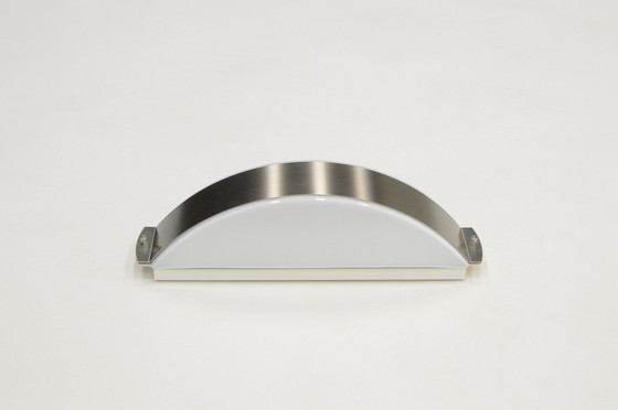 Image 1 of Stainless Steel and Glass Wall Lamps Made by Glashütte Limburg, 1970s Germany