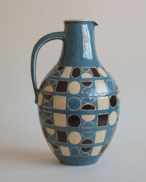 Einzigartiger MCM-Keramikkrug von Clausen Keramik, Bremen 1955