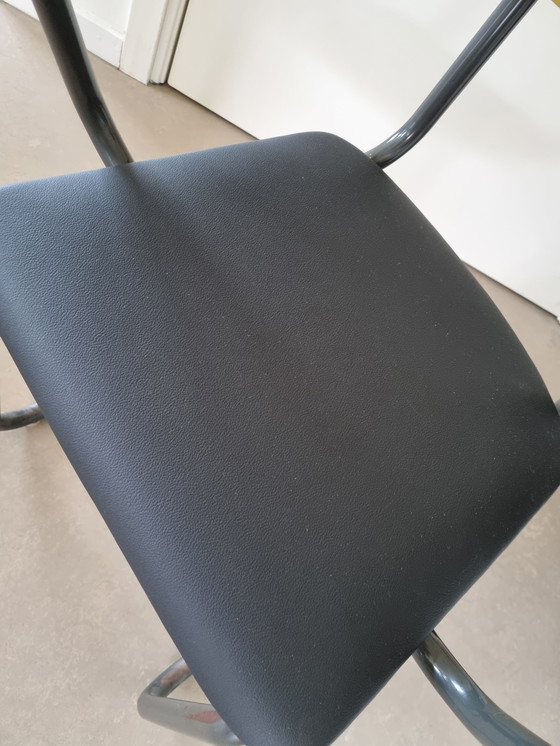 Image 1 of Sedia con telaio tubolare e base a slitta