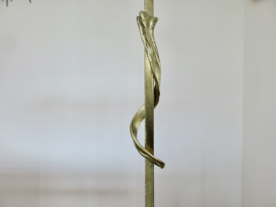 Image 1 of Paar verguld messing lampen, Frankrijk, 1970