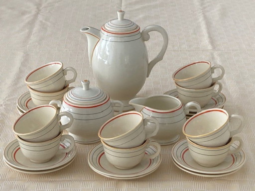 Service à café Art Déco, Boch Frères, vers 1930