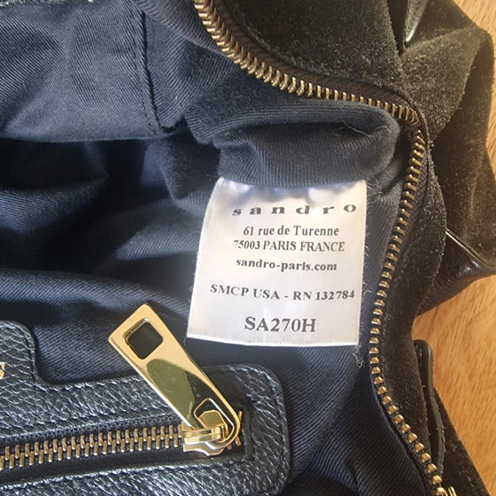 Handtas van Sandro – Schoudertassen, Cotton, Leather (photo 5 of 8)