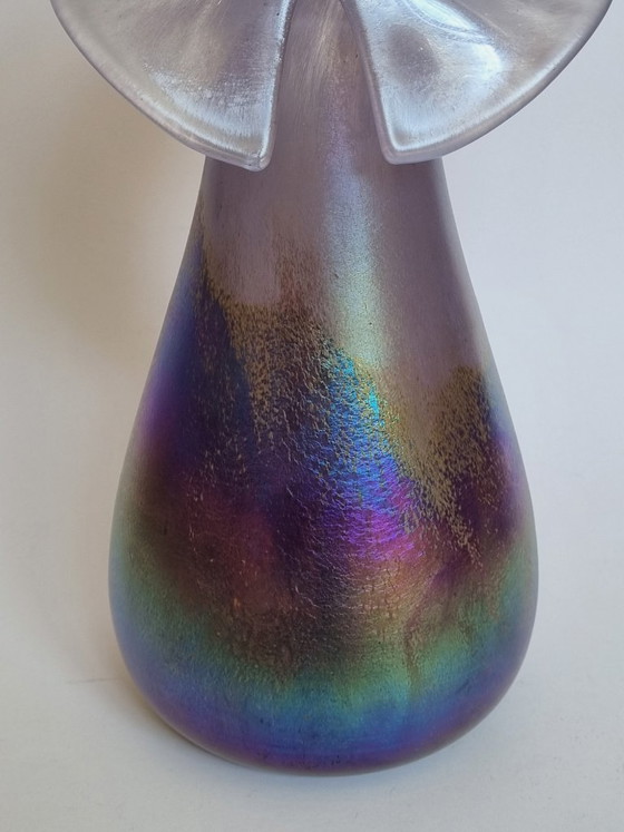 Image 1 of Exquisite JOSKA Studio-Design glass vase – iridescent – ​​29 cm