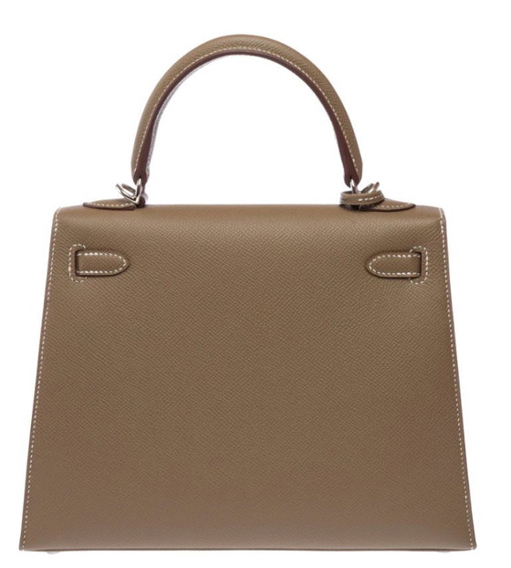 Image 1 of Borsa HERMES Kelly 25 in pelle étoupe - 103212
