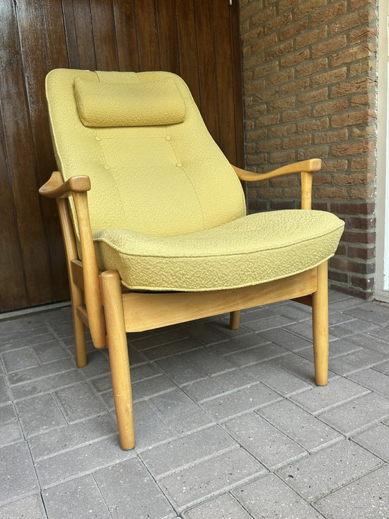 2 verschillende Farstrup Møbler stoelen met quality inspection in 1998 – Verstelbare relaxstoel, Wood (photo 6 of 13)