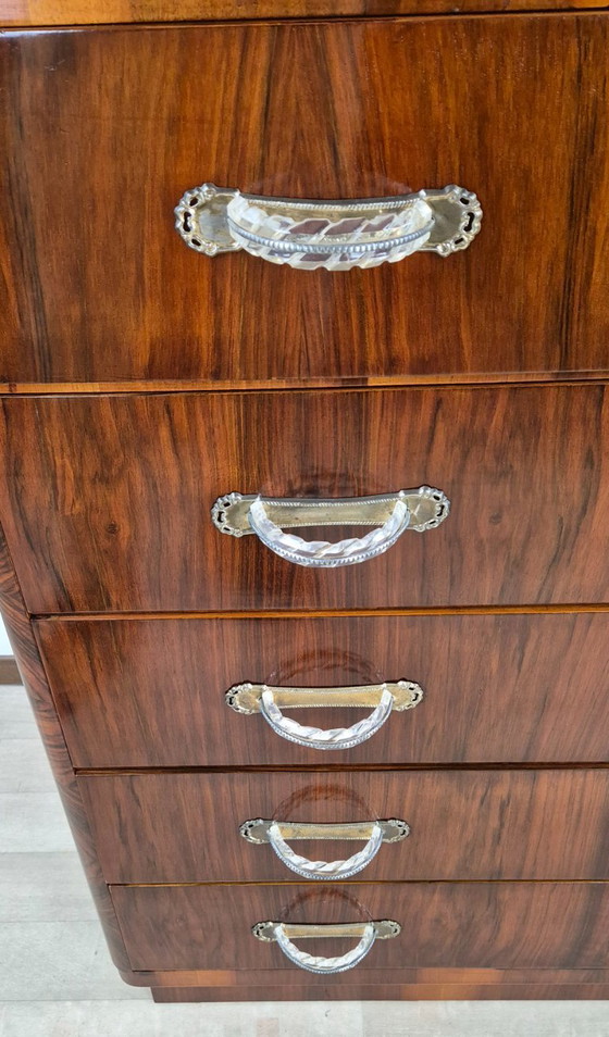 Cómoda Art Déco Veneciana con 5 Cajones, 1940 – Italian Manufacturing, Wood (photo 16 of 29)
