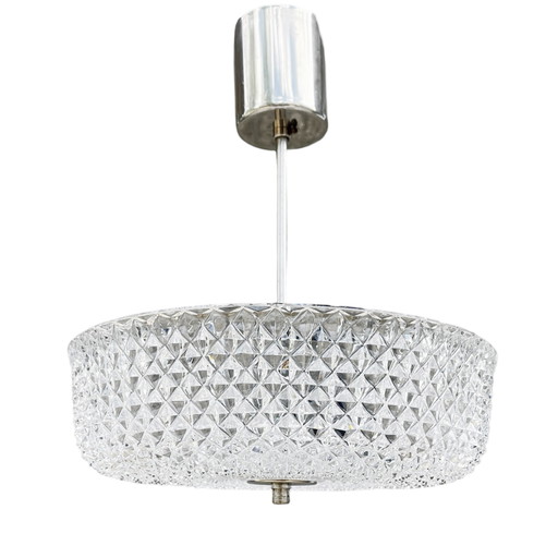 Crystal pendant lamp, Kamenicky Senov, Czechoslovakia, 1960s.
