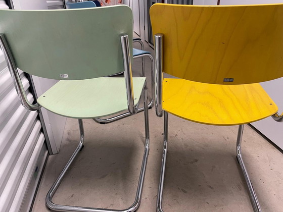 Image 1 of Sedie da pranzo Thonet con struttura tubolare – Mart Stam S43