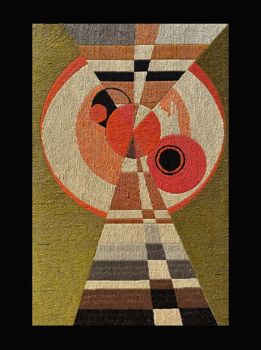 xGrande arazzo cinetico originale OPart. Francia, anni '70