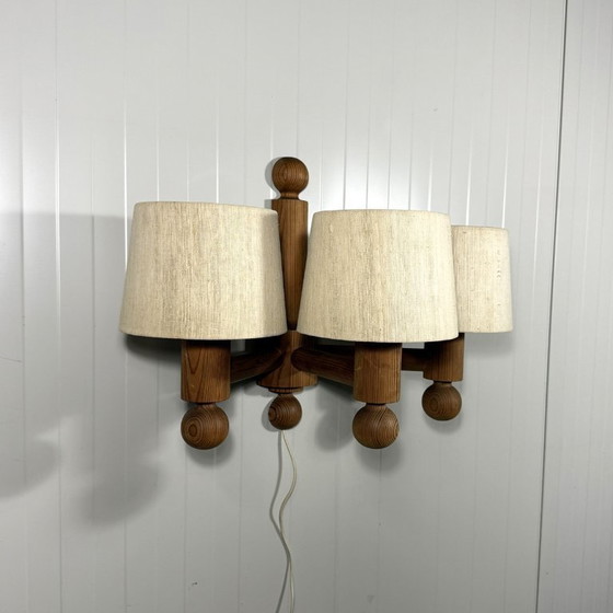 Image 1 of Uno Kristiansson wall lamp Pinus for Luxus Sweden 1970s