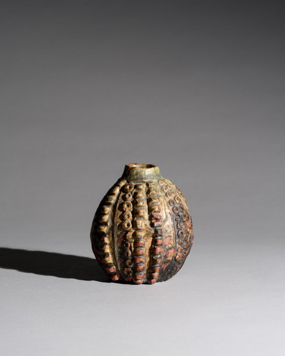 Image 1 of Bernard Rooke Studio Pottery Vase Brutalist Textured Ceramic England 1960s-1970s