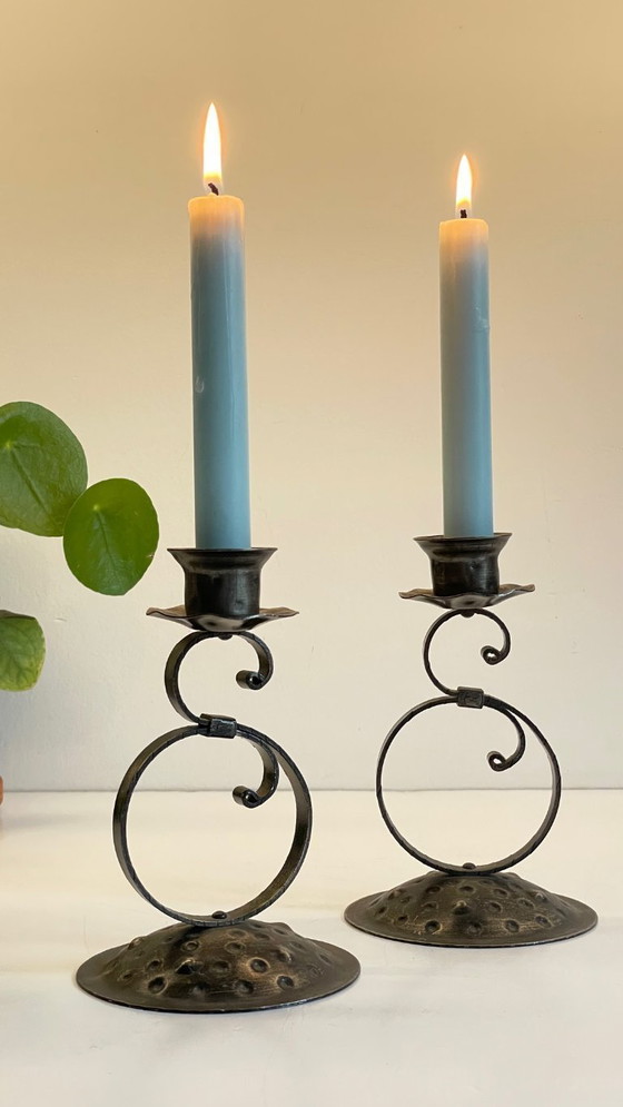 Image 1 of BOUGEOIRS Métal à Patine Noire VINTAGE