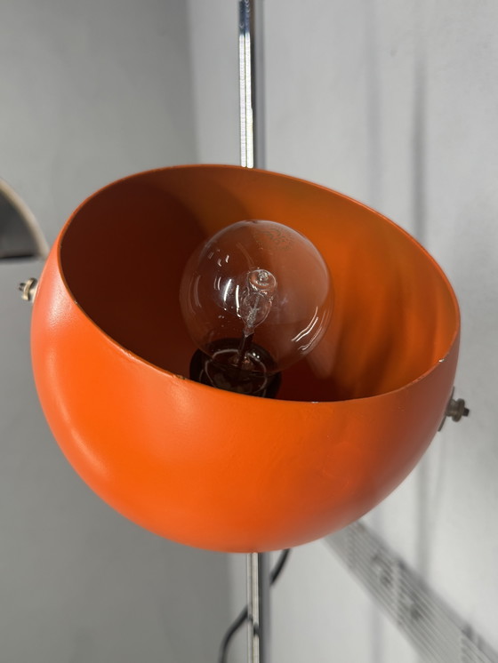 Image 1 of Vintage oranje vloerlamp in space age stijl
