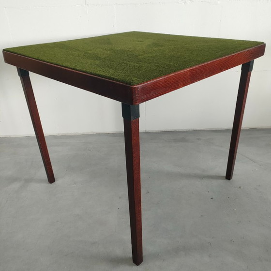 Image 1 of Unique and Rare 1950s Green Brothers 'Foldable' Directors' Chairs Bridge Table Set