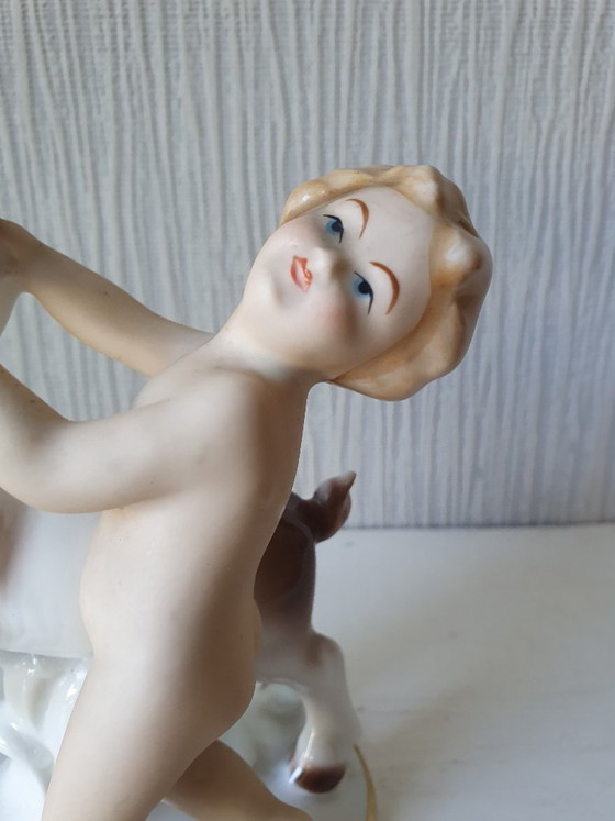 Image 1 of Gerold Porzellan Bavaria – ragazzo con ariete - 1937-1949 - condizioni perfette