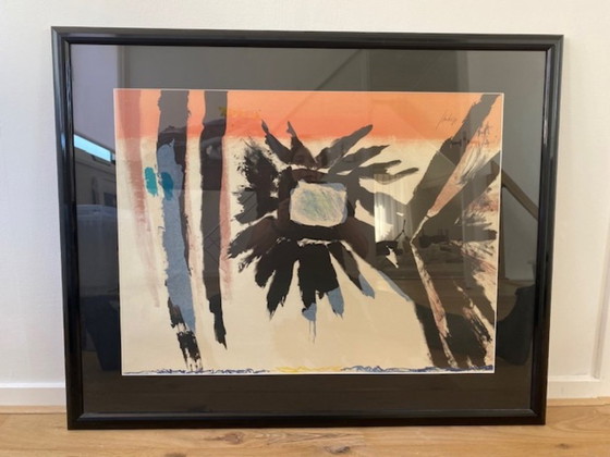 Image 1 of Color lithograph by noted Belgian artist Jan Cox