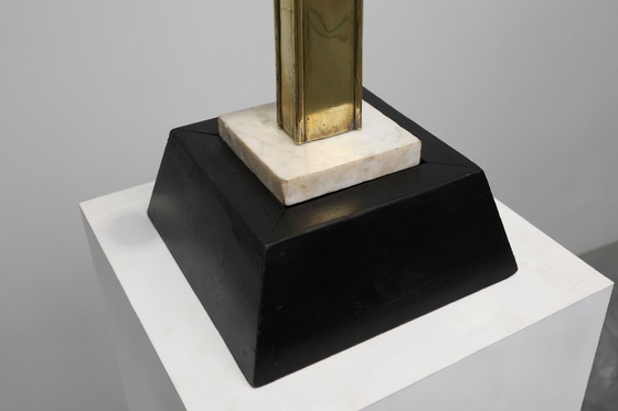 Image 1 of Crucifijo procesional belga sobre pedestal, siglo XVI