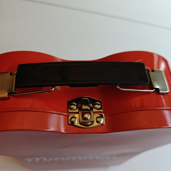 Image 1 of Vintage Renault broodvormige lunchbox/picknickblik – rood – Frankrijk