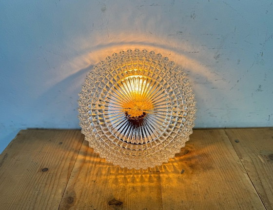 Image 1 of Applique murale ou plafonnier vintage en verre, années 1970