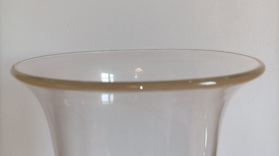 Image 1 of Toso Vase signiert Murano geblasenes Glas H43.5