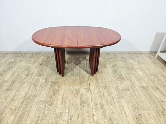 Mid-Century Uitschuifbare Tafel in Teak S. Burchardt-Nielsen, Denemarken, jaren 80 – Eettafels (photo 3 of 19)