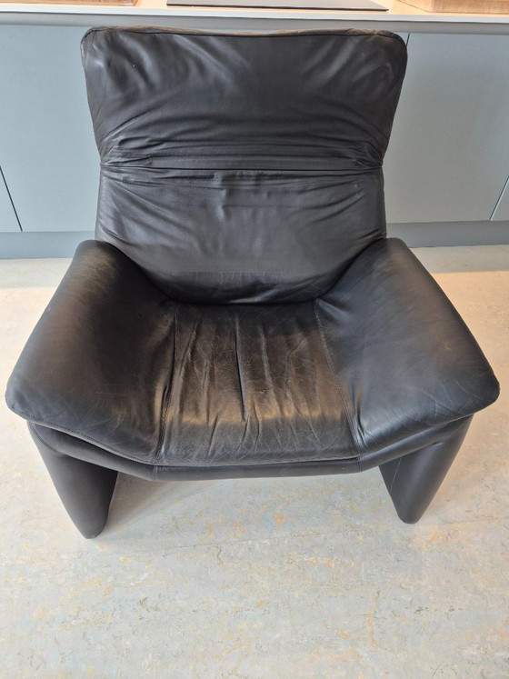 Image 1 of Hans Kaufeld Sessel – schwarzer Ledersessel