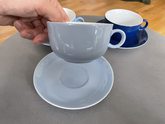 Image 1 of Kop en schotel Arzberg en Douwe Egberts kleur