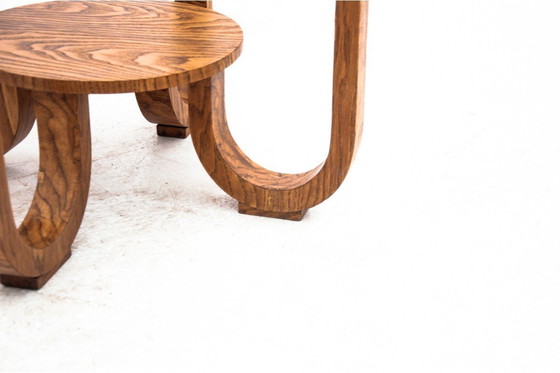 Image 1 of Runder Tisch im Art déco-Stil, Polen, 1950er Jahre