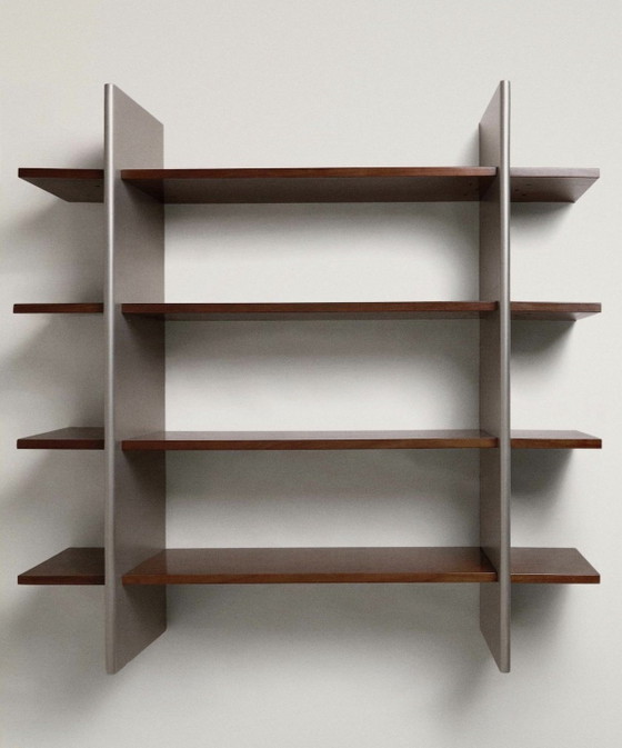 New ZARA HOME Wall cabinet in stainless steel and wood, rvs, Brown (photo 2 of 5)