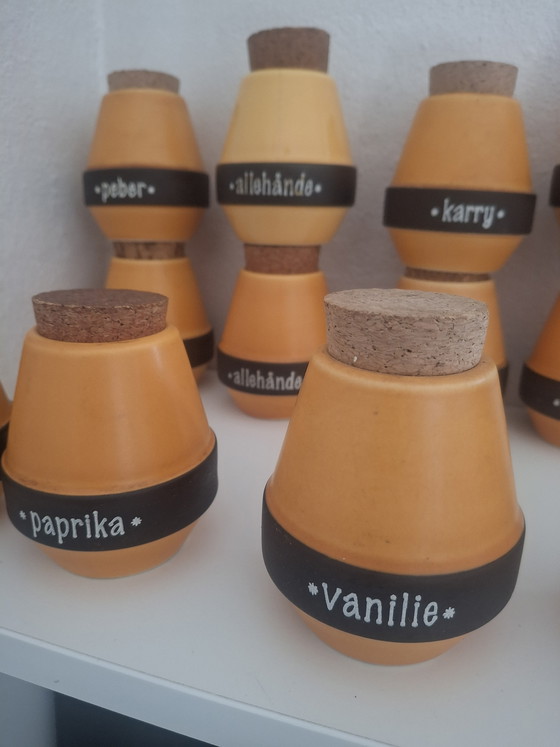 Image 1 of 12 Søholm vintage spice jars. Denmark.