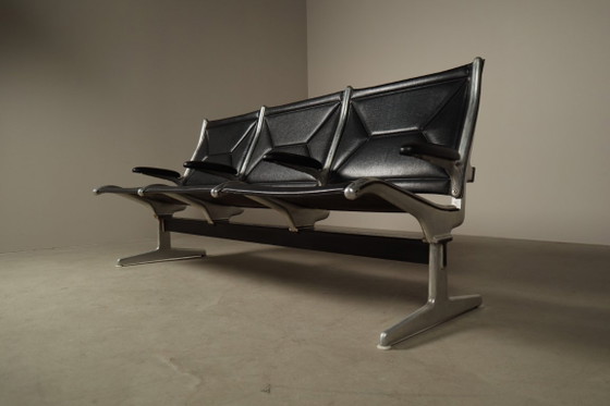 Banco Tandem Sling de Charles y Ray Eames, 1962 – Herman Miller, Sofás de 3 plazas, Skai, Vintage (photo 7 of 15)