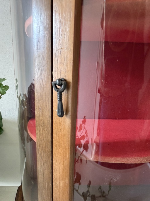Vitrina antigua con cristal convexo – decoratieve objecten, Wood (photo 2 of 5)