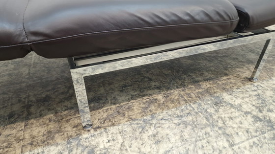 Image 1 of Brühl Roro design fauteuil leren fauteuil stoel bruin slaapbank