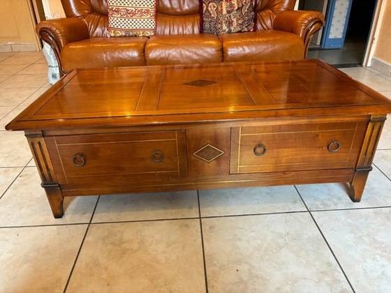 Image 1 of Vintage salontafel van massief hout – jaren 90