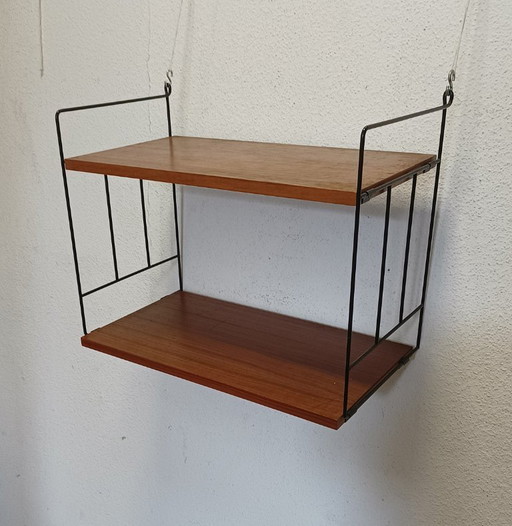 Estante de pared de los años 50 – wandkast, Metal, Wood