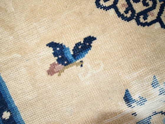 Image 1 of Tapis chinois ancien de Pékin, fait main, 128 cm x 195 cm (4,2 pi x 6,3 pi), 1880 - 1C275