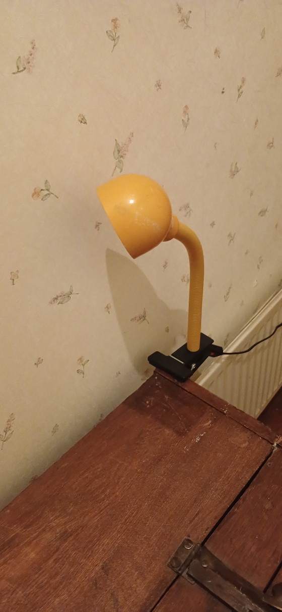 Image 1 of Lampada da scrivania vintage con collo d'oca flessibile e resistente al morsetto