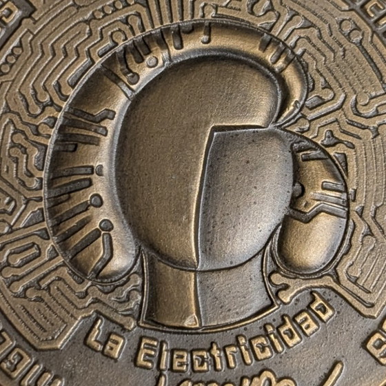 Image 1 of Miguel Berrocal Opus 294 Bronzemedaille La Mecánica Electricidad Gijón 1980er Jahre