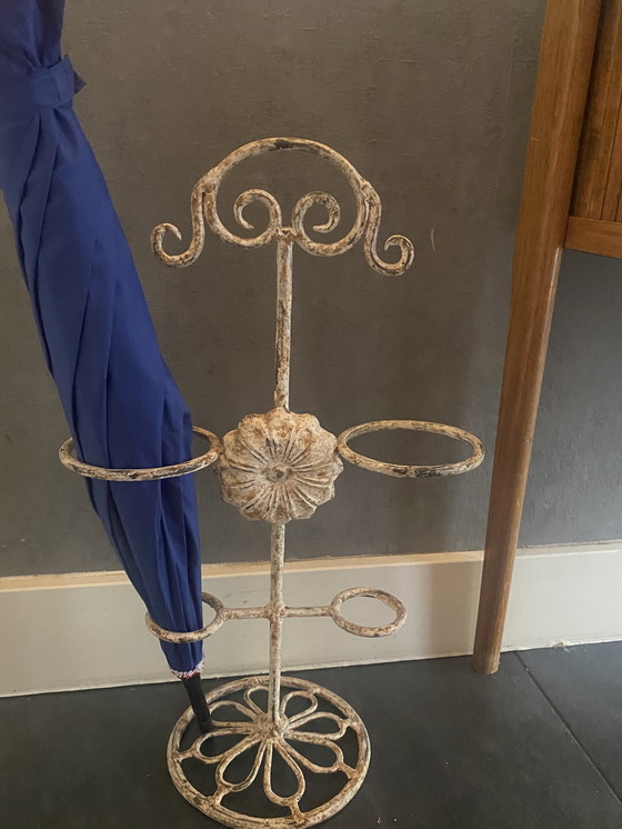 Image 1 of Vintage brocante cast iron umbrella stand