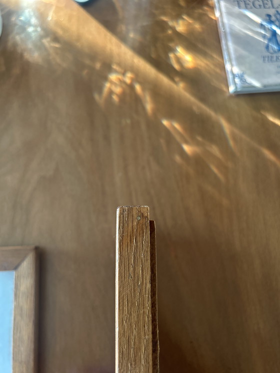 Image 1 of Set van 2 Antieke Delftse Tegels (18e Eeuw) - Visser & Zeilschip - Ingelijst