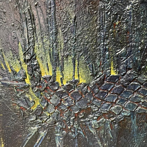 Erwin Mackowiak, Composition Abstraite, Huile sur Panneau, Années 1960 – Peintures et dessins (photo 2 of 9)